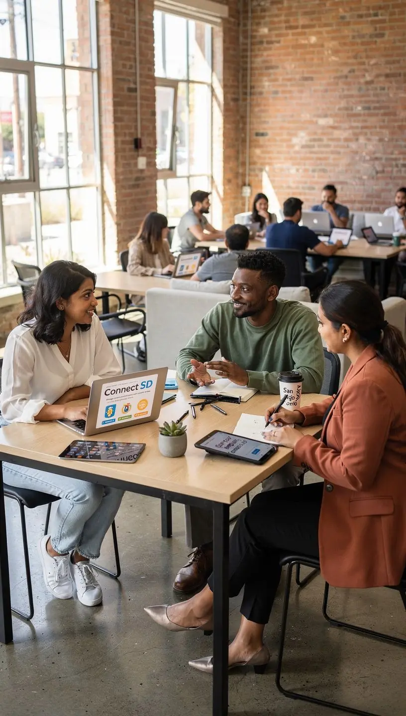 Modern classroom in a California district using interactive technology to enhance student learning.